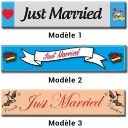 plaque immatriculation spécial mariage 52x11