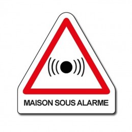 plaque triangle maison sous alarme