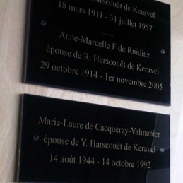 Plaque Funéraire Cadre en Plexiglas