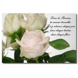 Acheter une plaque funéraire avec photo - Bouquet de rose - Fleurs