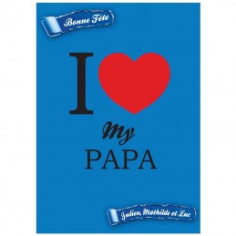 Plaque cadeau pour papa fan de foot - avec votre Texte d'amour !!!