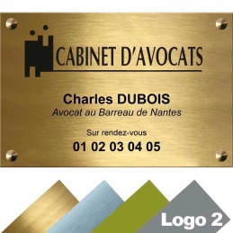 plaque avocats doré