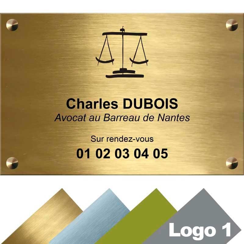 Plaque gravée sur Aluminium Naturel format sur mesure