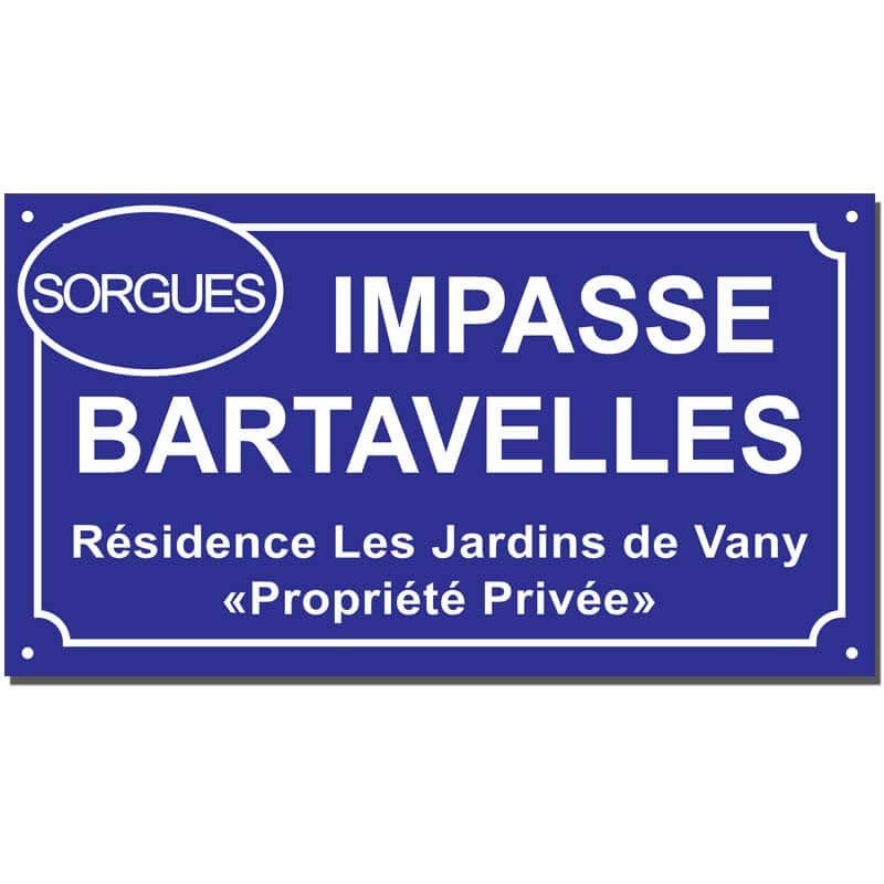 Plaque de rue émaillée ville Plaque de rue émaillée ville