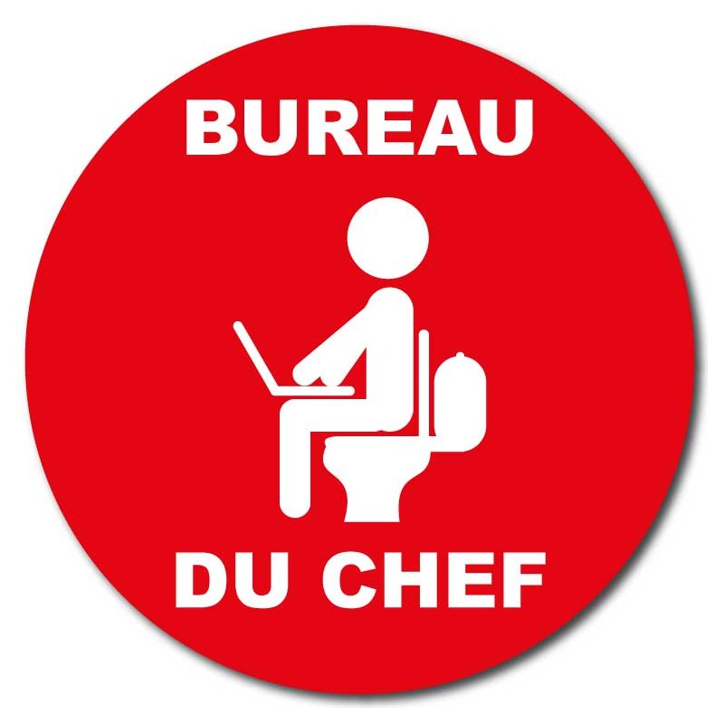 plaque humour bureau du chef