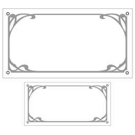 Lot de plaque de maison/ numéro emaillé ART DECO | Plaque Personnalisée