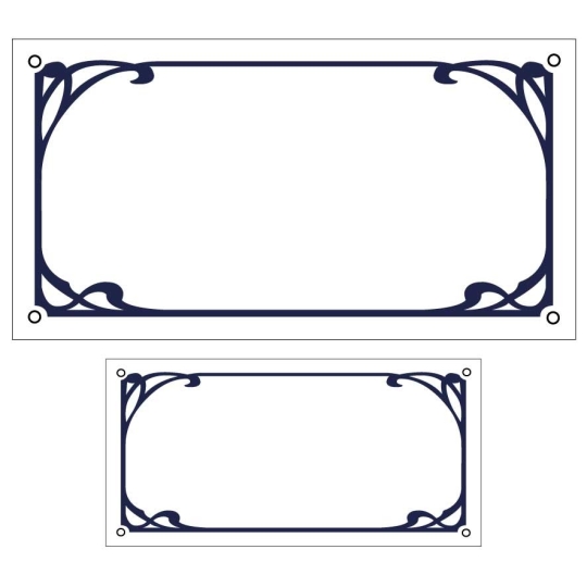 Lot de plaque de maison/ numéro emaillé ART DECO | Plaque Personnalisée