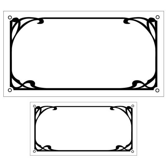 Lot de plaque de maison/ numéro emaillé ART DECO | Plaque Personnalisée