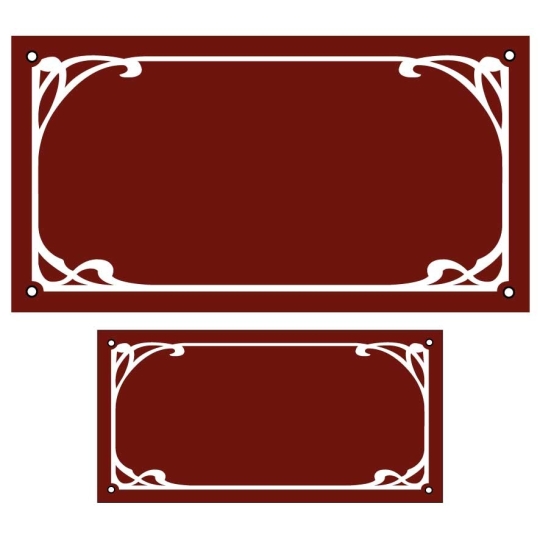 Lot de plaque de maison/ numéro emaillé ART DECO | Plaque Personnalisée