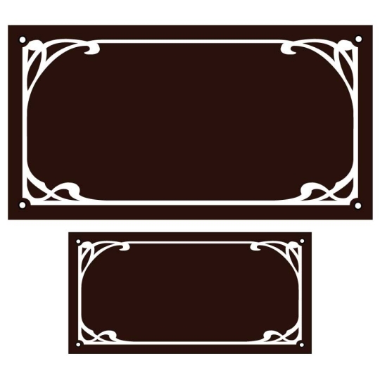 Lot de plaque de maison/ numéro emaillé ART DECO | Plaque Personnalisée