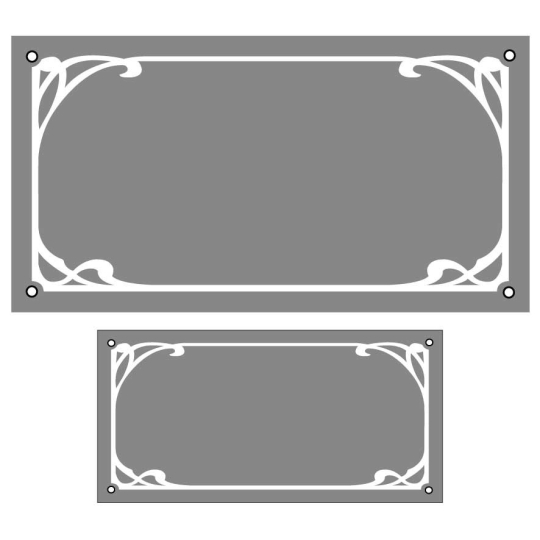 Lot de plaque de maison/ numéro emaillé ART DECO | Plaque Personnalisée