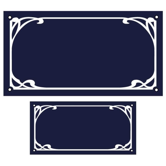 Lot de plaque de maison/ numéro emaillé ART DECO | Plaque Personnalisée