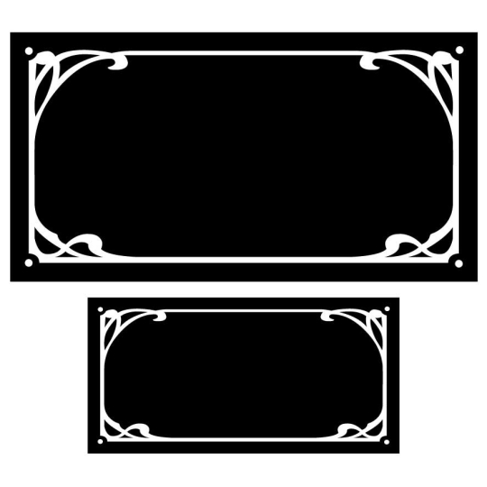 Lot de plaque de maison/ numéro emaillé ART DECO | Plaque Personnalisée