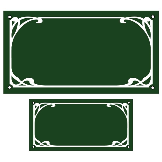 Lot de plaque de maison/ numéro emaillé ART DECO | Plaque Personnalisée