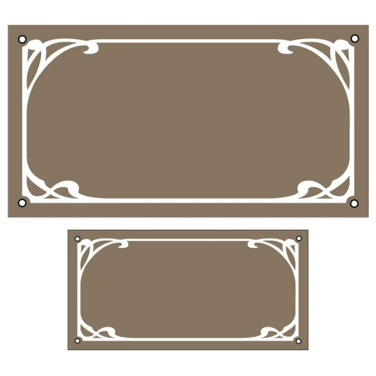 Lot de plaque de maison/ numéro emaillé ART DECO | Plaque Personnalisée