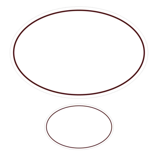 Plaque de Maison / Numéro Assorti Ovale Emaillée | Plaque Personalisée