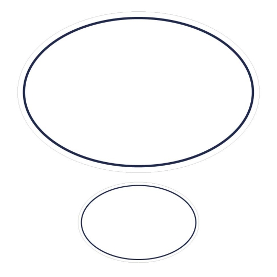 Plaque de Maison / Numéro Assorti Ovale Emaillée | Plaque Personalisée