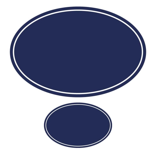 Plaque de Maison / Numéro Assorti Ovale Emaillée | Plaque Personalisée