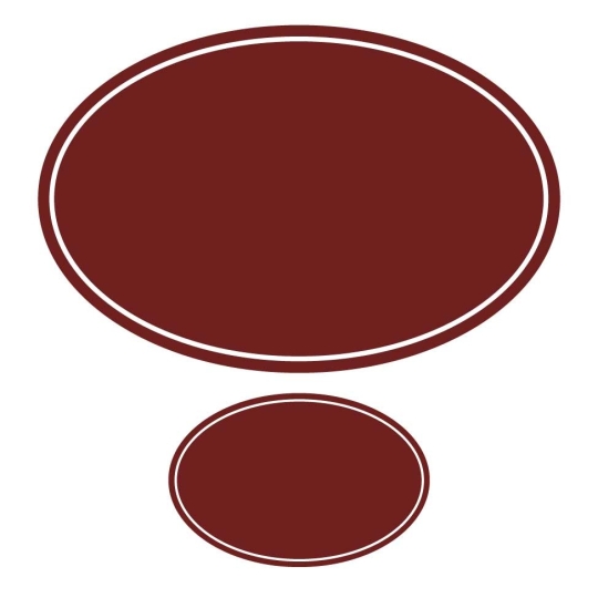 Plaque de Maison / Numéro Assorti Ovale Emaillée | Plaque Personalisée