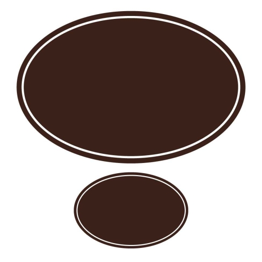 Plaque de Maison / Numéro Assorti Ovale Emaillée | Plaque Personalisée