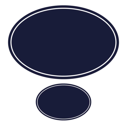 Plaque de Maison / Numéro Assorti Ovale Emaillée | Plaque Personalisée