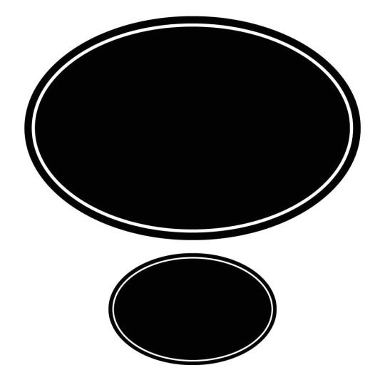 Plaque de Maison / Numéro Assorti Ovale Emaillée | Plaque Personalisée