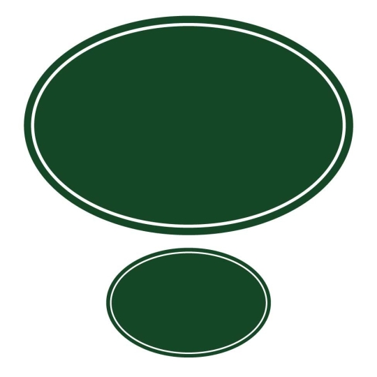 Plaque de Maison / Numéro Assorti Ovale Emaillée | Plaque Personalisée