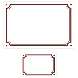 Plaque émaillée + numéro assorti avec liseret | Plaque Personnalisée