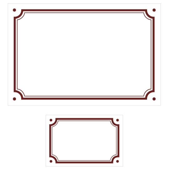Plaque émaillée + numéro assorti avec liseret | Plaque Personnalisée