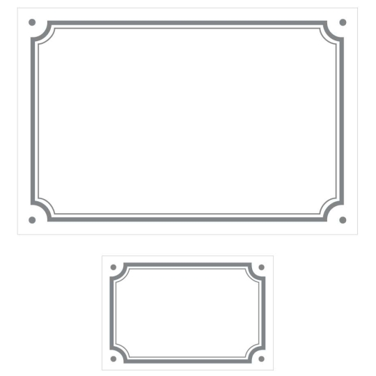 Plaque émaillée + numéro assorti avec liseret | Plaque Personnalisée