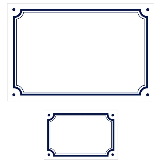 Plaque émaillée + numéro assorti avec liseret | Plaque Personnalisée