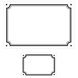 Plaque émaillée + numéro assorti avec liseret | Plaque Personnalisée