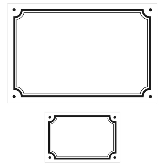 Plaque émaillée + numéro assorti avec liseret | Plaque Personnalisée