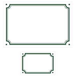 Plaque émaillée + numéro assorti avec liseret | Plaque Personnalisée