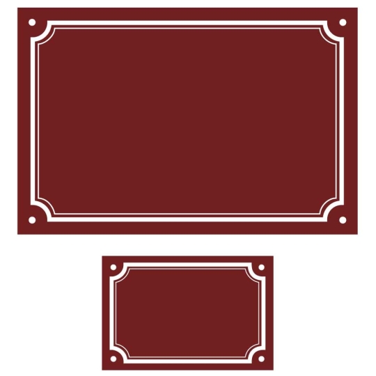 Plaque émaillée + numéro assorti avec liseret | Plaque Personnalisée