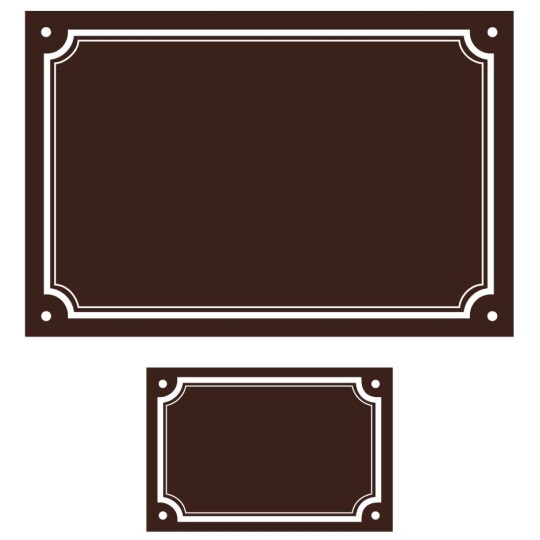 Plaque émaillée + numéro assorti avec liseret | Plaque Personnalisée