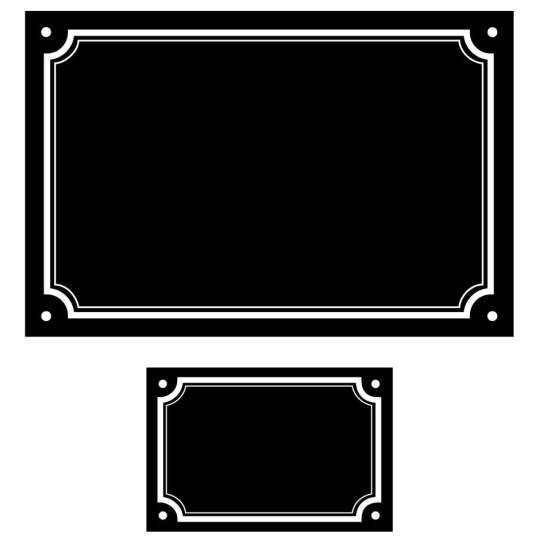 Plaque émaillée + numéro assorti avec liseret | Plaque Personnalisée