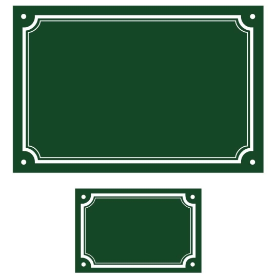 Plaque émaillée + numéro assorti avec liseret | Plaque Personnalisée