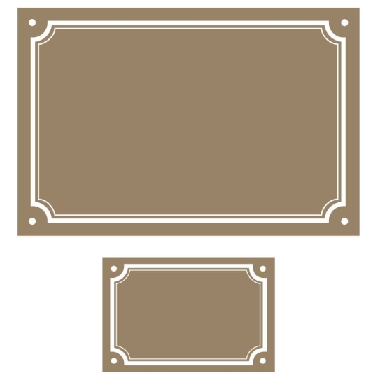 Plaque émaillée + numéro assorti avec liseret | Plaque Personnalisée