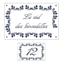 1 plaque + 1 numéro de maison emaillé Fleuri | Plaque Personnalisée