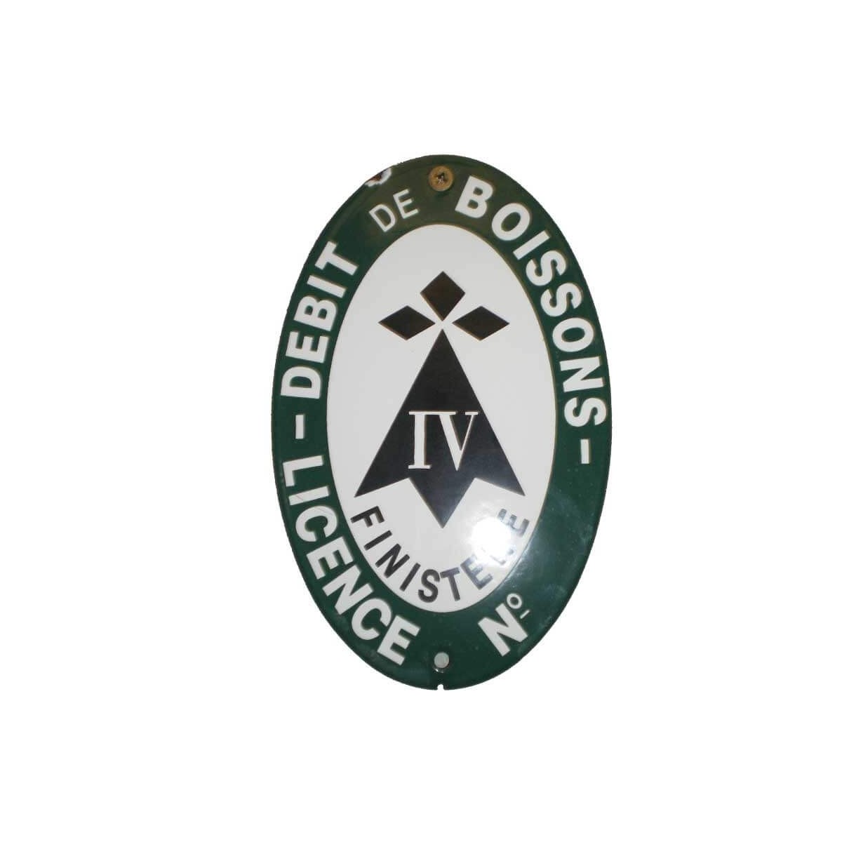 Plaque émaillée Licence IV bretagne