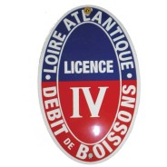 Plaque émaillée Licence IV ovale