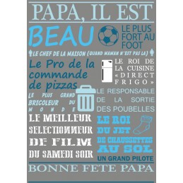 MKISHINE Papa Cadeau Pour Fete des Peres - Plaque Acrylique Gravée