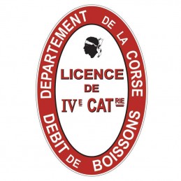 Plaque émaillée Licence IV Corse