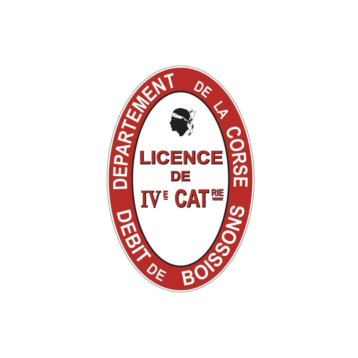 Plaque émaillée Licence IV Corse