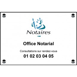 Plaque Notaire quadri