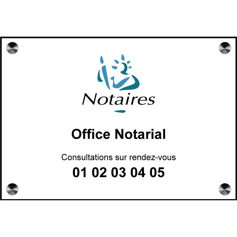 Plaque plexiglas transparent avec entretoises 30x20cm