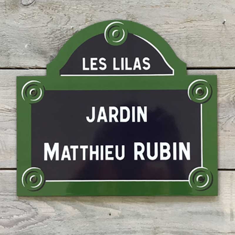 Signe de rue français bleu métal Champs-Elysées SIGNE Shabby Plaque Cadeau