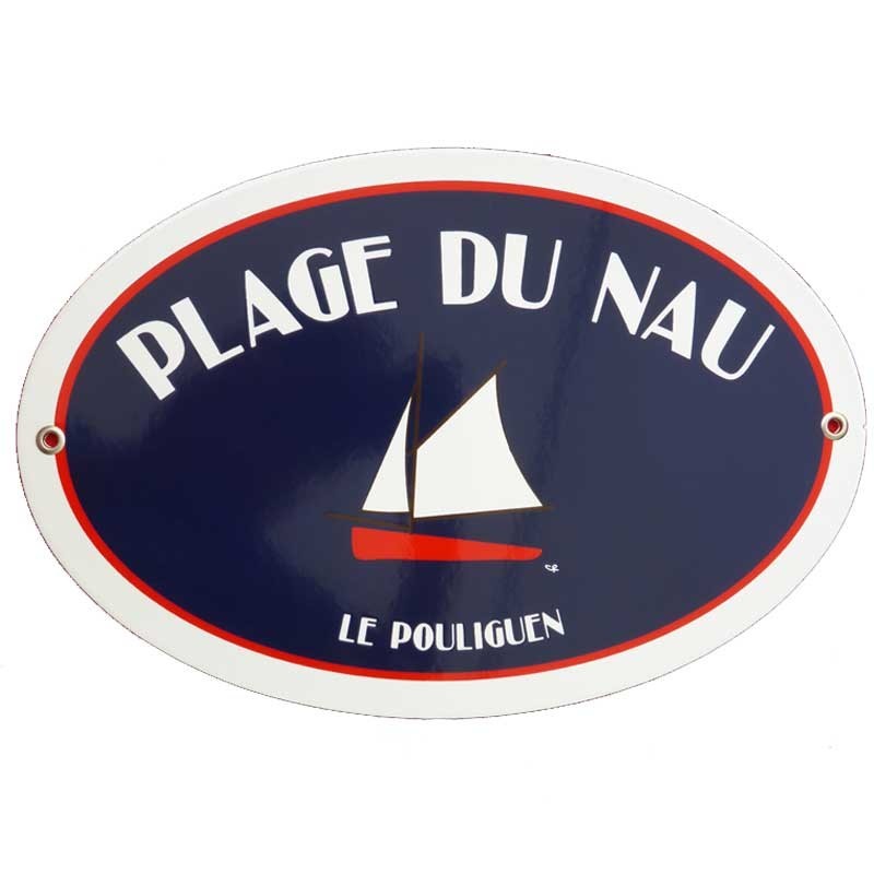 Plaque émail décor bateau Plaque émail décor bateau