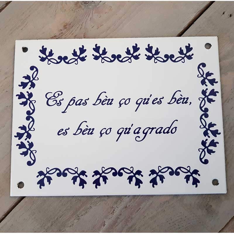 Plaque émaillée fleurs bleues Plaque émaillée fleurs bleues